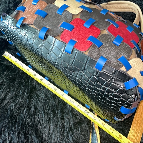 Charmes leather patchwork tote crossbody - Picture 4 of 14